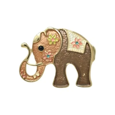 Broche Éléphant Marron...