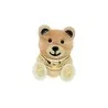 Beige and Gold Resin Teddy Bear Magnetic Brooch