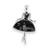 Magnetic Brooch Star Dancer Black & Silver