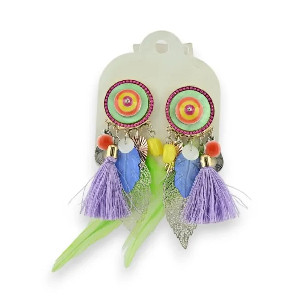 Orecchini a clip Ikita Boho Multicolore