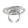 Anillo Espiral de Acero Inoxidable Plateado | Joya Ajustable de Moda