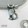 Broche Gato Art Déco Magnética | Acessório de Moda Vintage Prateado