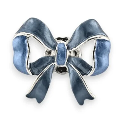 Magnetische Brosche Blauer Schmetterling Silber