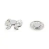 Blaue Silberne Schleife Brosche | Eleganter Magnetischer Schmuck | Trendige Mode