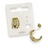Pendientes de Aro Múltiple de Acero Inoxidable Dorado
