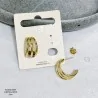 Orecchini a Cerchio Multi-Anelli Dorati in Acciaio | Design Moderno & Elegante