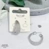 Argolas Prateadas Multi-Camadas | Brincos de Design em Aço Inoxidável