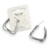 Boucles d'oreilles Triangle Twist | Bijou géométrique en acier inoxydable