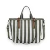 Borsa a Mano Donna Alessia Bi-Materiale Verde Militare & Bianco