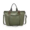 Borsa a mano Donna Aléssia - Elegante design a righe kaki e bianco | Moda Trendy