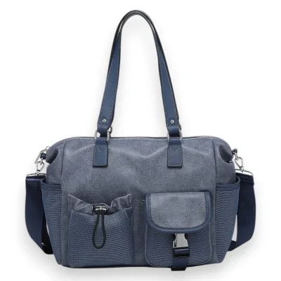 Damen Handtasche Donna Alessia Multitaschen Casual Jeans-Blau