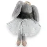 Schlüsselanhänger Ballerina-Hase im grauen Tutu | Elegantes Mode-Accessoire 14cm