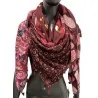 Patchwork-Schal Multiface rot Bordeaux