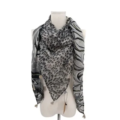 Lenço Patchwork Leopardo Glamoroso 4-em-1
