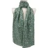 Liberty scarf Flora Green with gold details