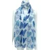 Foulard Loveheart Bleu Motifs Cœurs | Accessoire Mode Élégant