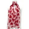 Foulard Romance Cœurs Rouge | Accessoire Mode Élégant & Féminin 90x180cm