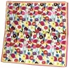 Quadratischer Blumen-Schal Mehrfarbig Seiden-Stil