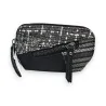 Melanie Paris Patchwork Wallet Black and Grey