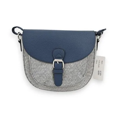 Melanie Paris Vintage Navy Crossbody Bag