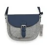 Melanie Paris Vintage Navy Shoulder Bag - Elegant & Functional Design