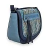 Borsa a tracolla Mélanie Paris con motivo a chevron blu | Moda Trendy