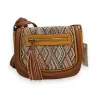 Bolso bandolera Mélanie Paris con patrón tejido camel