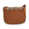 Sac bandoulière Mélanie Paris motif tissage camel | Design bohème chic