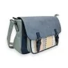 Melanie Paris Tricolor Shoulder Bag - Modern and Elegant Satchel Design