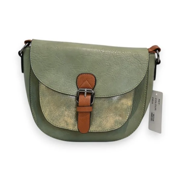 Bolsa transversal Mélanie Paris Vintage Verde Amêndoa