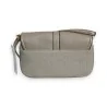 Sac bandoulière Mélanie Paris Silver | Sac élégant bi-matière avec pompon