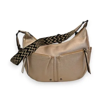 Melanie Paris Vintage Gold Crossbody Bag