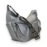 Bolso Bandolera Plateado Multi-Bolsillos | Diseño Contemporáneo | Melanie Paris