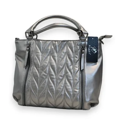 Bolsa de Mão Melanie Paris Prata Matelassê