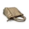 Bolsa de Mão Acolchoada Dourada Mélanie Paris | Design Contemporâneo & Elegante