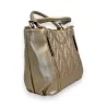 Melanie Paris Gold Quilted Handbag | Contemporary & Elegant Design