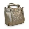 Bolsa de Mão Acolchoada Dourada Mélanie Paris | Design Contemporâneo & Elegante