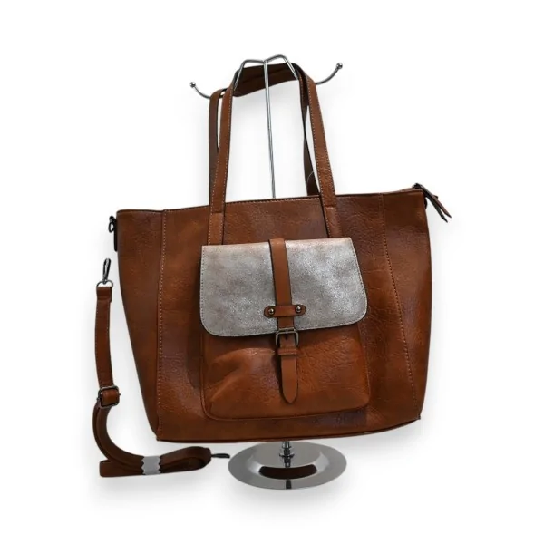 Bolsa de Mão Mélanie Paris Classic Chic Camel