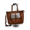Sac à Main Mélanie Paris Camel - Grand Format Élégant avec Rabat Argenté