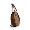 Sac rond chevron camel Mélanie Paris - Élégant sac à main tendance