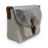 Sac Bandoulière Lin & Argent Mélanie Paris - Accessoire Mode Élégant | Mode Tendance