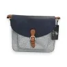 Bolsa tiracolo Mélanie Paris Linho Azul Marinho Lurex