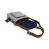 Elegante bolso bandolera Mélanie Paris - Lino Azul Marino y Lurex | Moda Tendencia