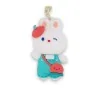 Cute Pink & White Kawaii Bunny Keychain | Adorable Fashion Accessory | Trendy Style