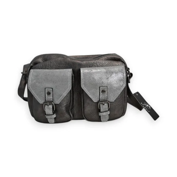 Bolsa tiracolo Urban Chic Mélanie Paris Cinza Metalizado