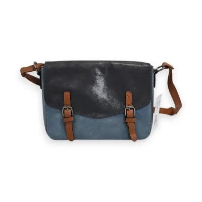Bolsa tiracolo Mélanie Paris Bicolor Azul Marinho & Jeans