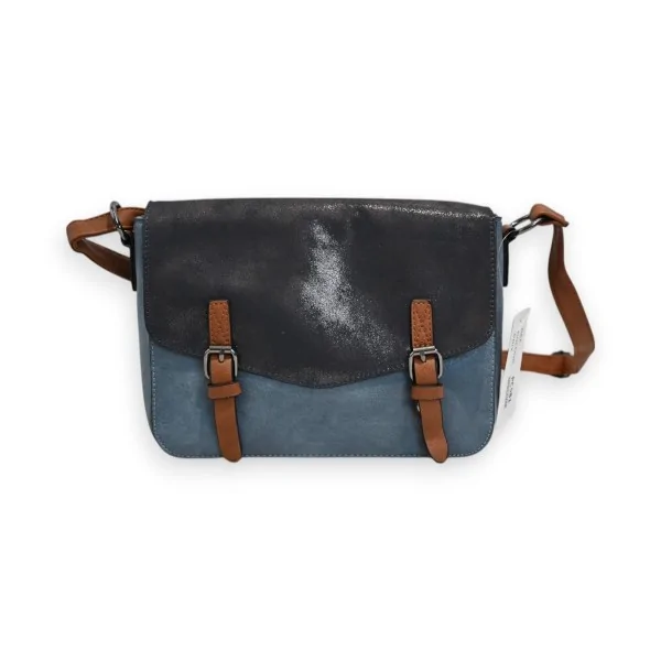 Bolsa tiracolo Mélanie Paris Bicolor Azul Marinho & Jeans