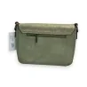 Borsa a tracolla verde mandorla Mélanie Paris | Elegante borsa con patta dorata