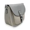 Sac Bandoulière Mélanie Paris Lin & Argent | Design Bimatière Élégant