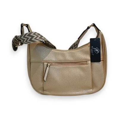 Bolsa Transversal em Forma de Banana Dourada Mélanie Paris